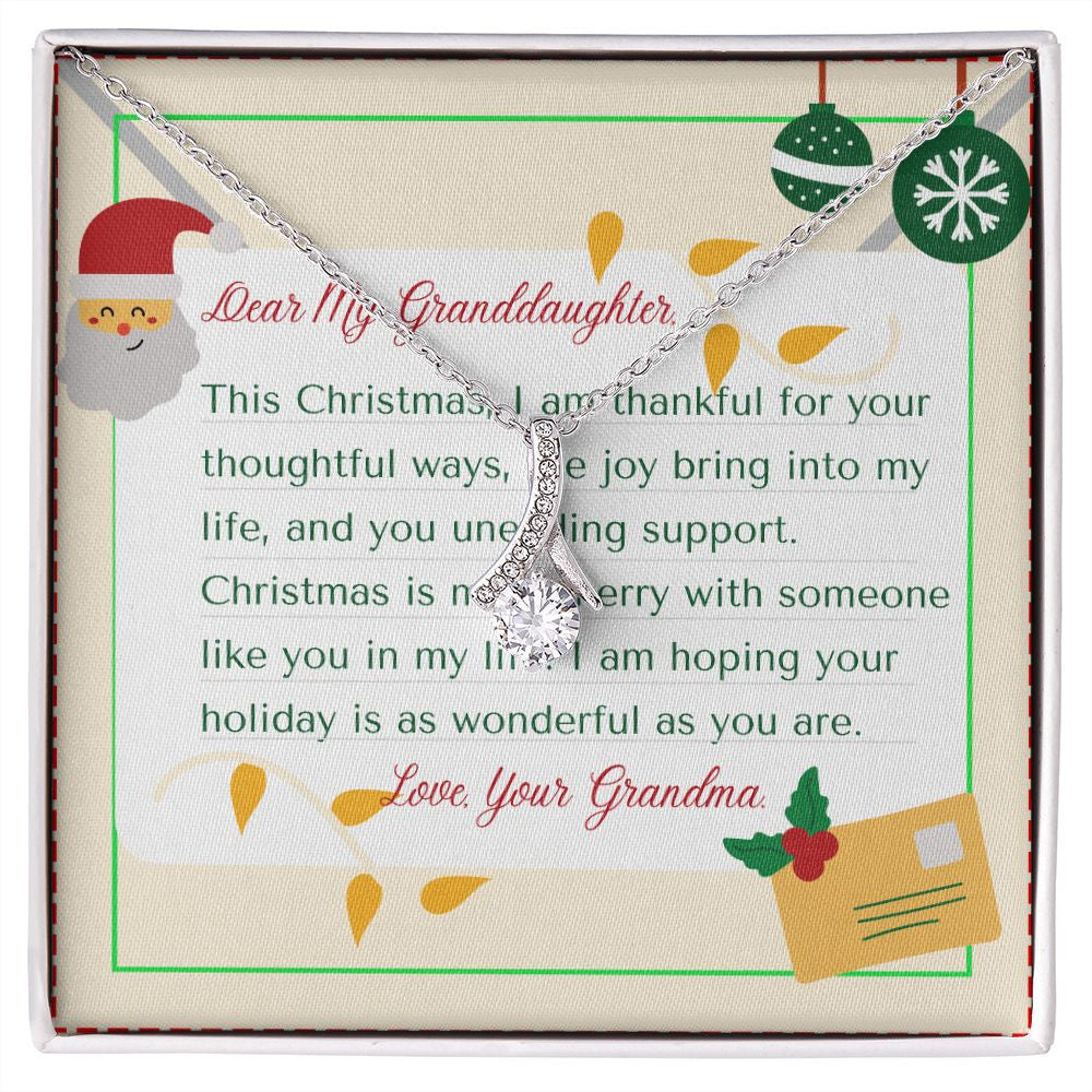 To My Granddaughter Necklace From Nana Hope Your Holiday Is As Wonderful As You Are Alluring Beauty Necklace