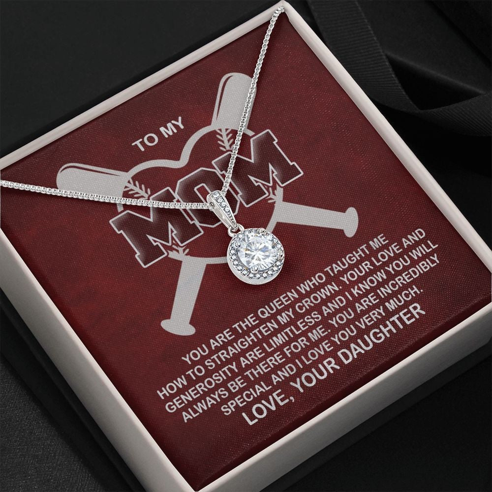 Mother Daughter Necklace, You Are The Queen Who Taught Me How To Straighten My Crown Best Gifts For Mom Eternal Hope Necklace