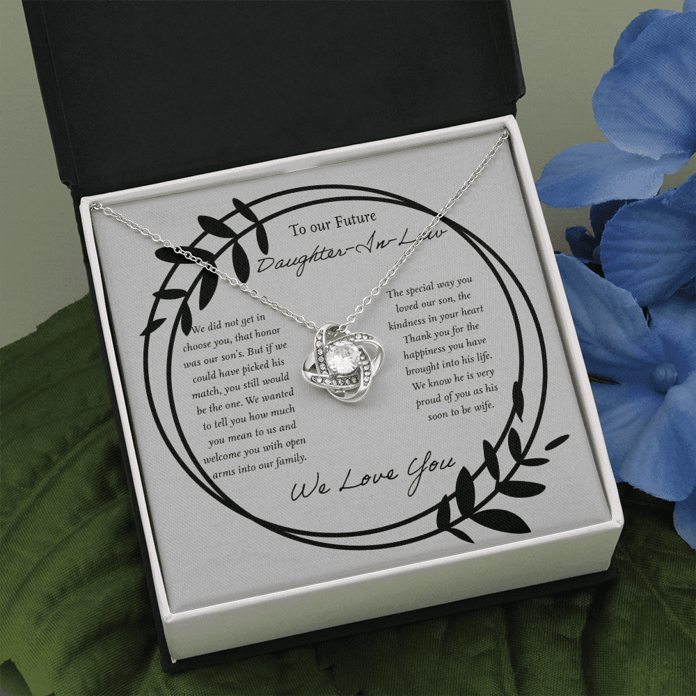 We Love You Gift For Daughter In Law Love Knot Necklace