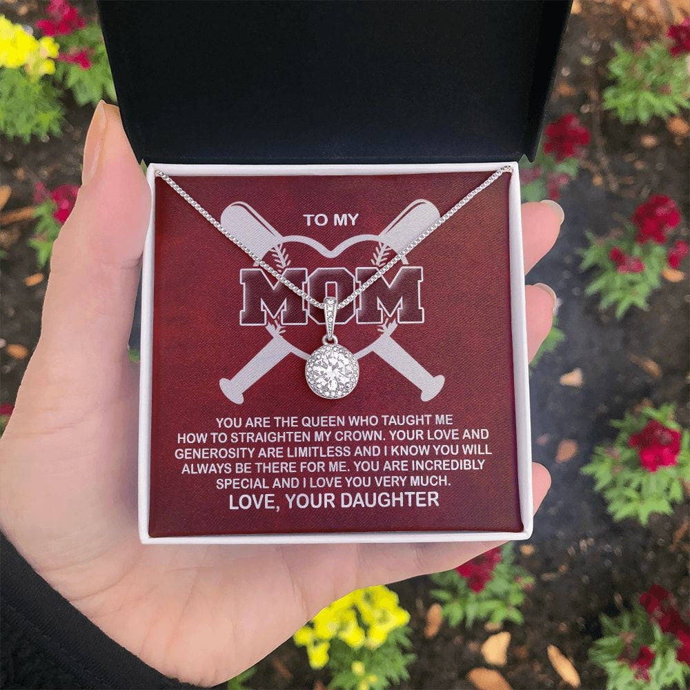 Mother Daughter Necklace, You Are The Queen Who Taught Me How To Straighten My Crown Best Gifts For Mom Eternal Hope Necklace
