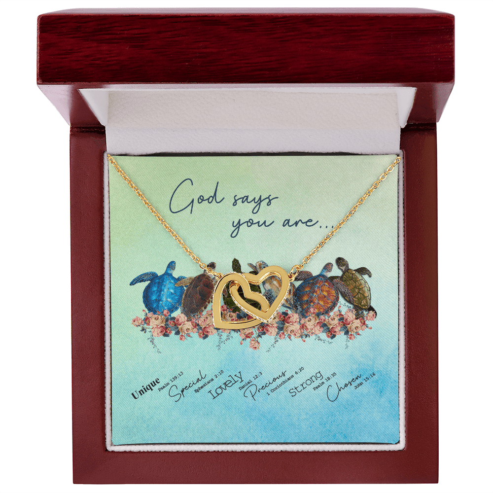 Mother Daughter Necklace God Say You Are Gift For Daughter Interlocking Hearts Gold Necklace Toptrendygear