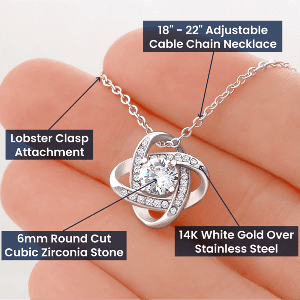 Gift For Mom My Endless Love For You Love Knot Necklace
