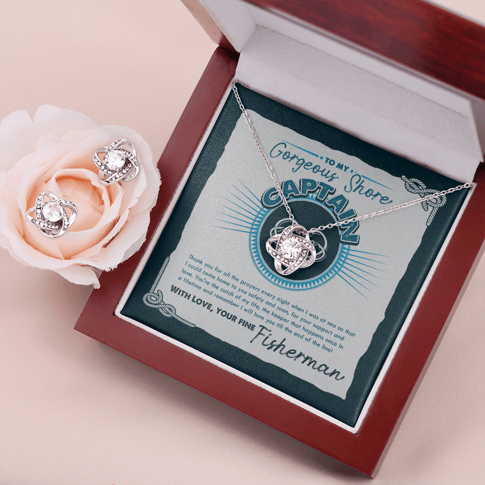 From Fisherman I Will Love You Till The End Of The Line Love Knot With Free Earrings