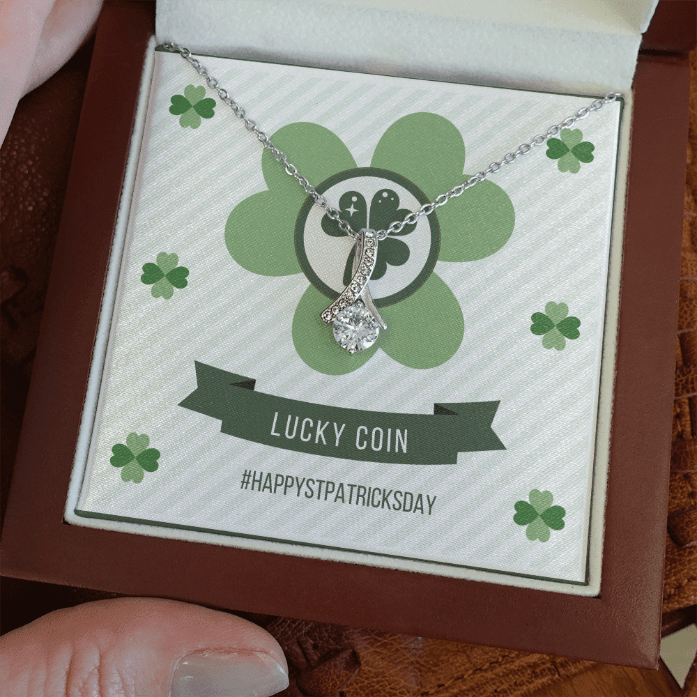 Lucky Day Happy Patrick's Day Alluring Beauty Necklace Gift For Her Toptrendygear