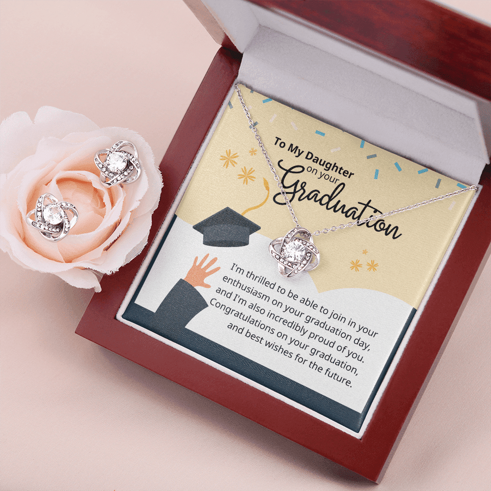 To My Daughter On Your Graduation Love Knot Set Toptrendygear