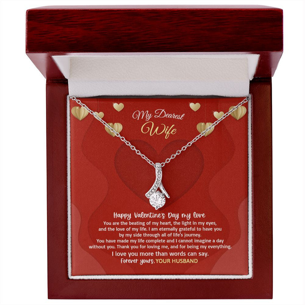 Wife Necklace, I Love You More Than Words Can Say Alluring Beauty Gold Necklace Valentine Gifts For Wife