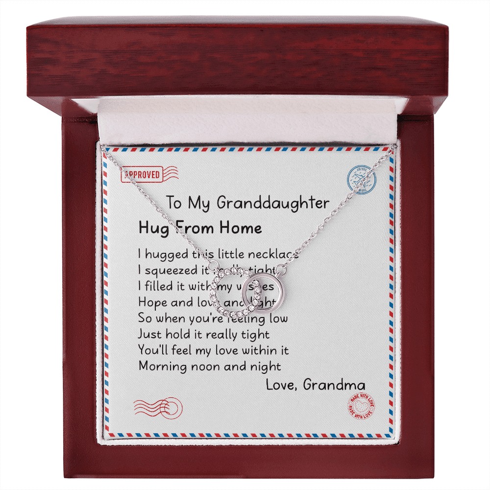Granddaughter Necklace Hugs From Home Gift For Granddaughter From Grandma Perfect Pair Necklace Toptrendygear