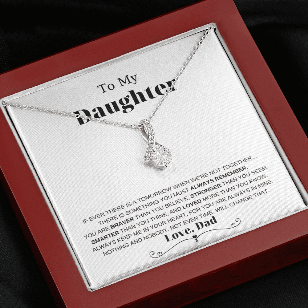 Daughter Necklace You Are Brave Than You Belive Gift For Daughter From Dad Alluring Beauty Necklace