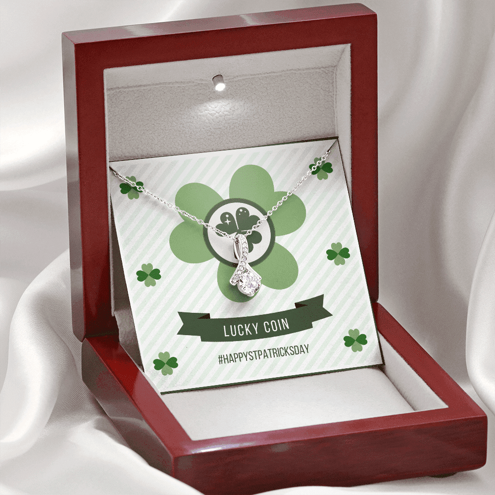 Lucky Day Happy Patrick's Day Alluring Beauty Necklace Gift For Her Toptrendygear
