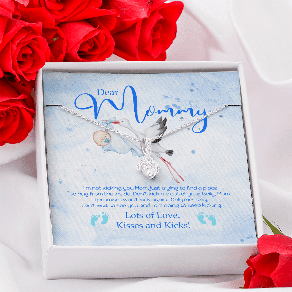 Dear Mommy Kisses And Kicks Alluring Beauty Necklace Gift For Mom Toptrendygear