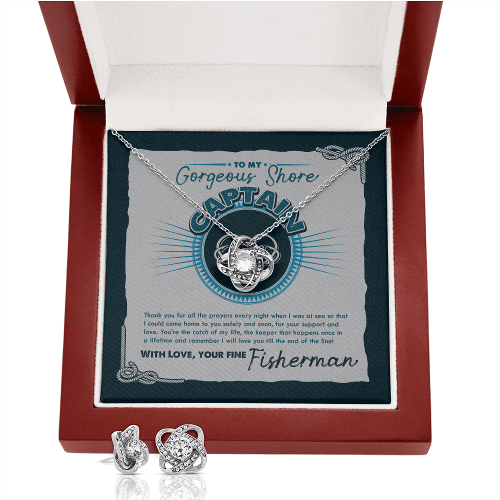 From Fisherman I Will Love You Till The End Of The Line Love Knot With Free Earrings