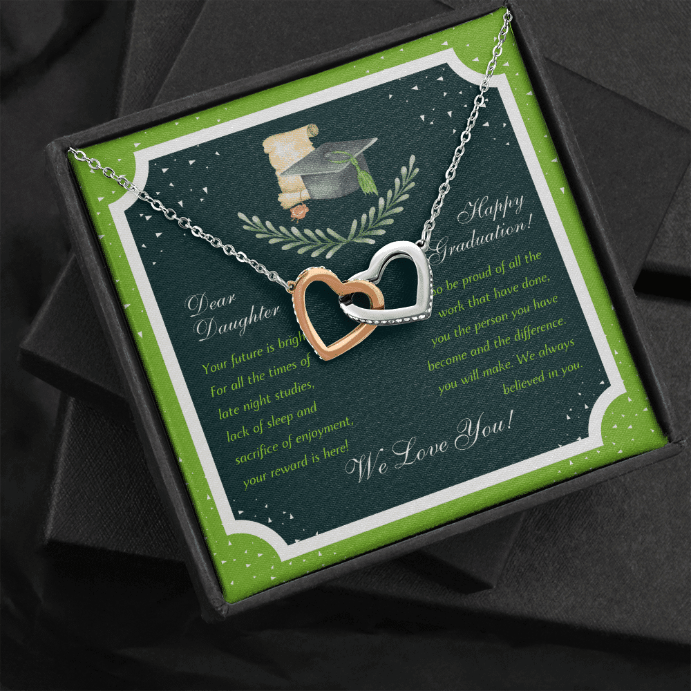 We Love You Interlocking Heart Necklace Graduation Gifts For Her Toptrendygear