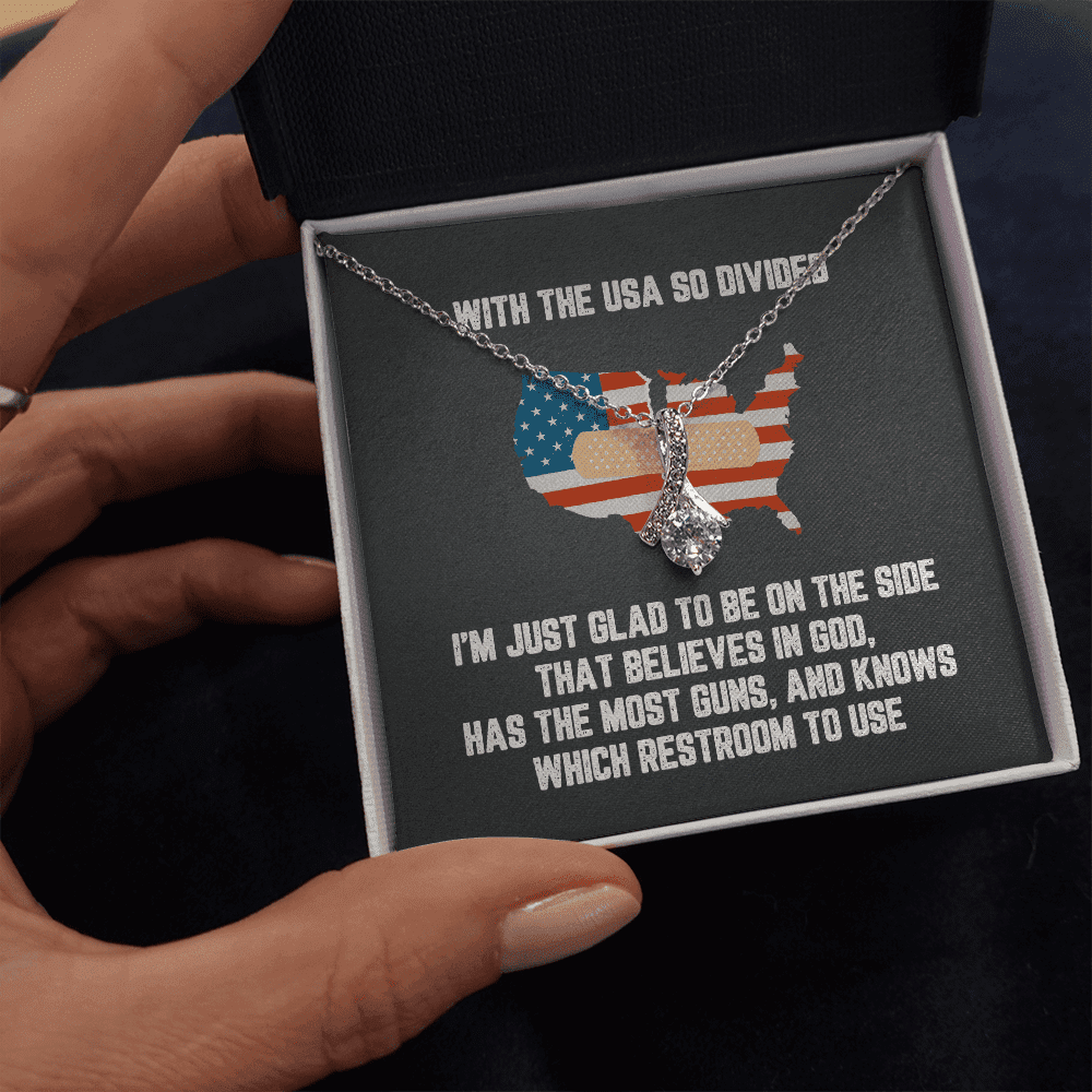 With The USA So Divided I Believe In God Alluring Beauty Necklace Gift For Her Toptrendygear