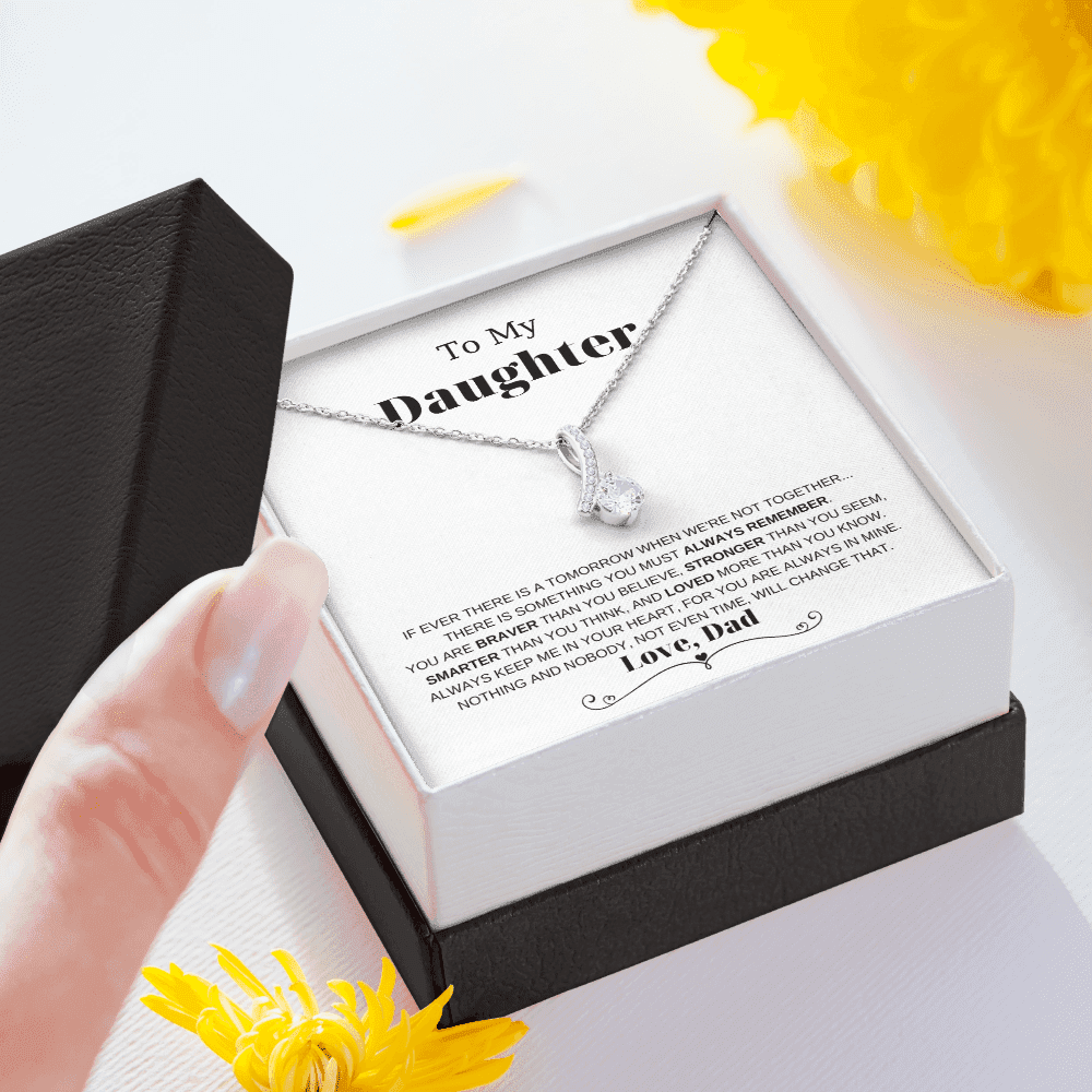 Daughter Necklace You Are Brave Than You Belive Gift For Daughter From Dad Alluring Beauty Necklace