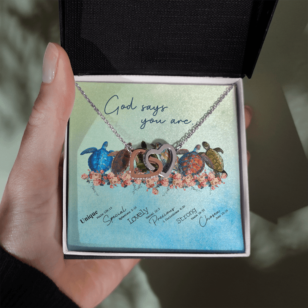 Mother Daughter Necklace God Say You Are Gift For Daughter Interlocking Hearts Gold Necklace Toptrendygear