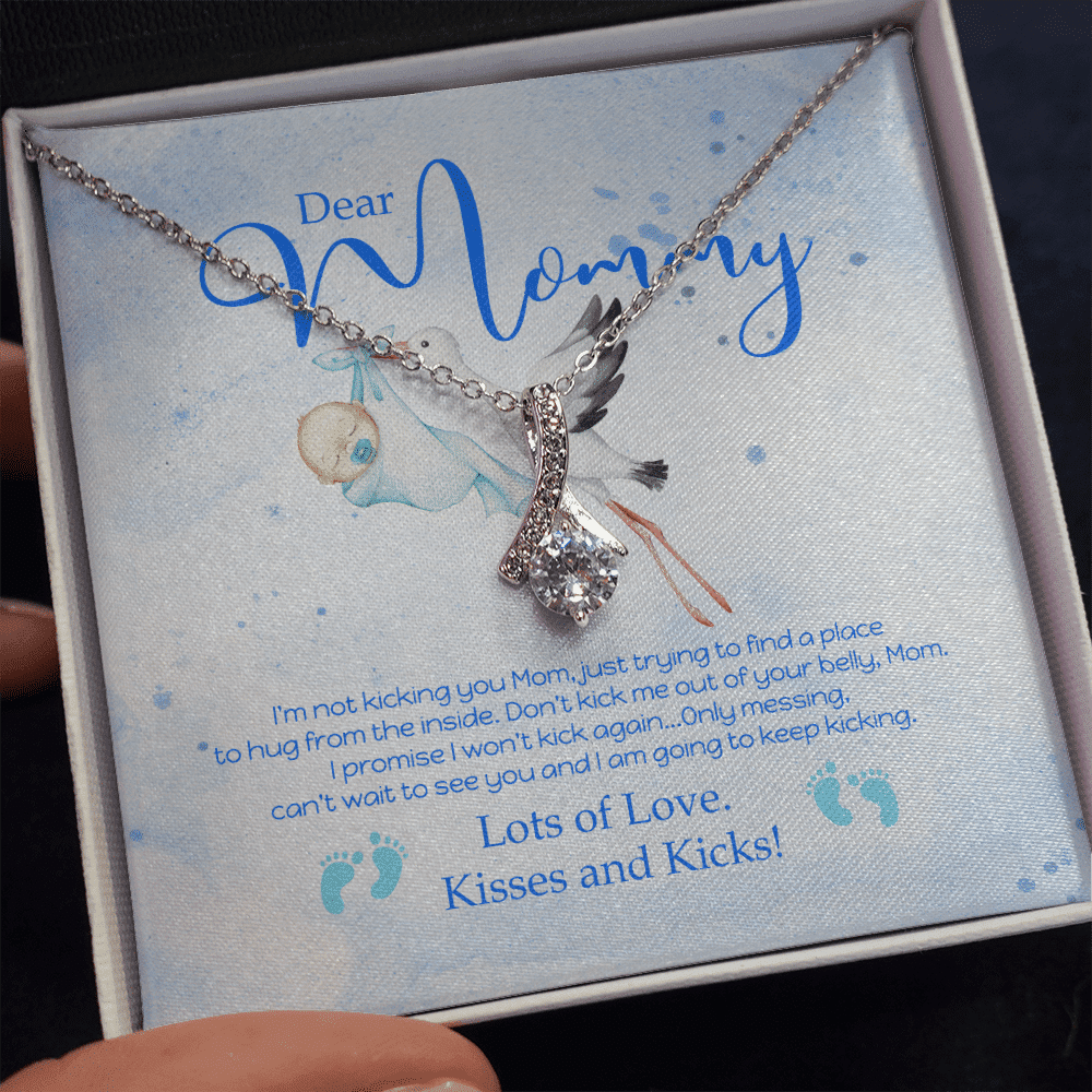 Dear Mommy Kisses And Kicks Alluring Beauty Necklace Gift For Mom Toptrendygear