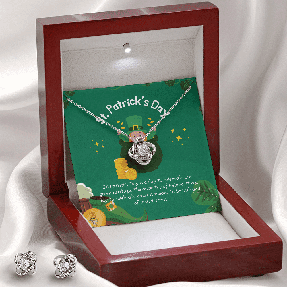 It Is A Day To Celebrate What It Means Love Knot Set Gift For Her Happy Patrick's Day Toptrendygear