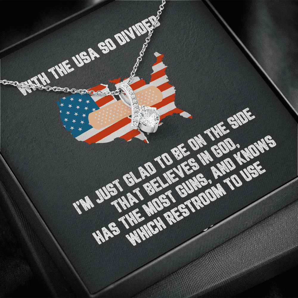 With The USA So Divided I Believe In God Alluring Beauty Necklace Gift For Her Toptrendygear