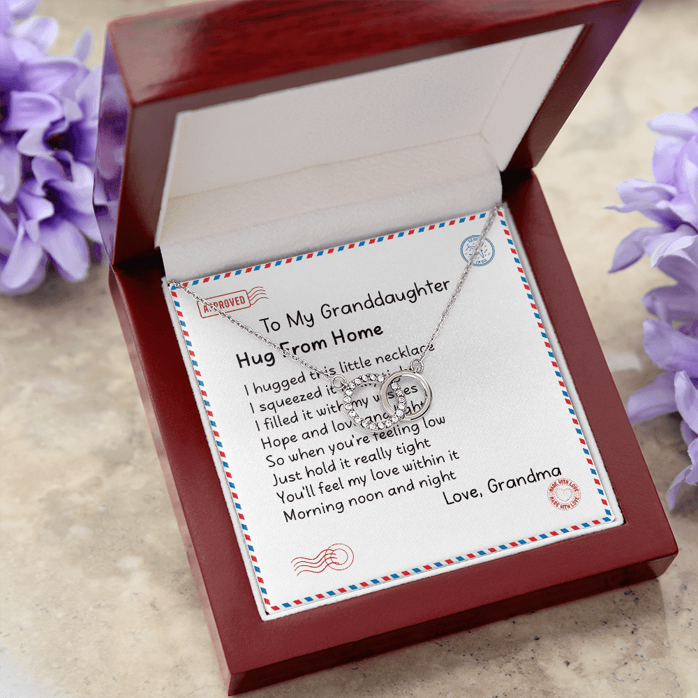 Granddaughter Necklace Hugs From Home Gift For Granddaughter From Grandma Perfect Pair Necklace Toptrendygear