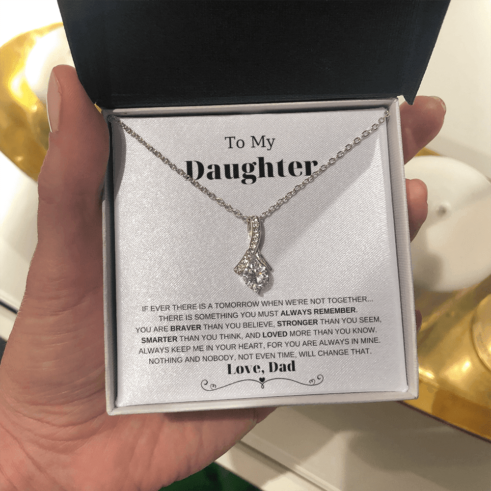 Daughter Necklace You Are Brave Than You Belive Gift For Daughter From Dad Alluring Beauty Necklace