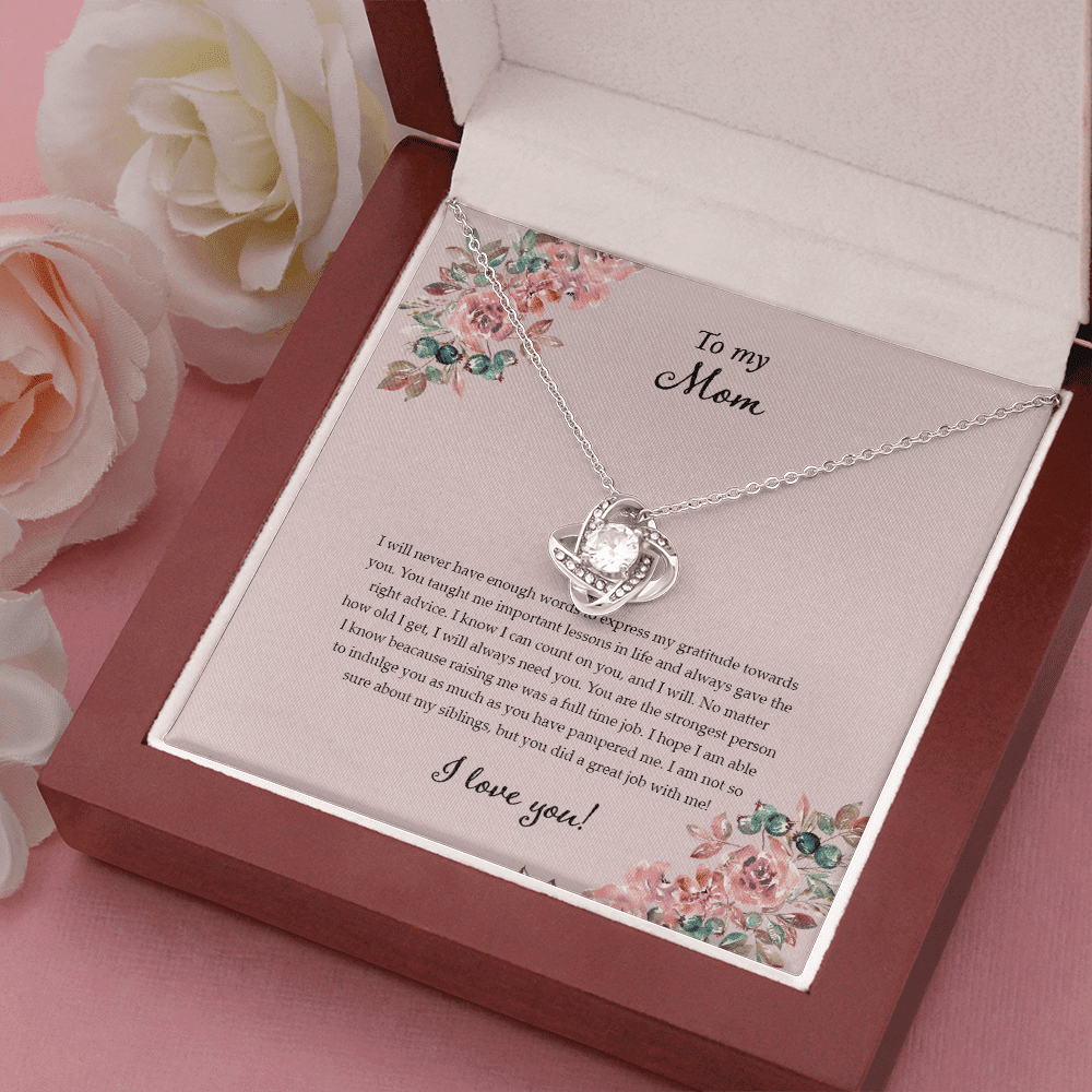 Gift For Mom My Endless Love For You Love Knot Necklace