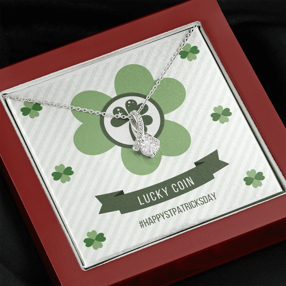 Lucky Day Happy Patrick's Day Alluring Beauty Necklace Gift For Her Toptrendygear