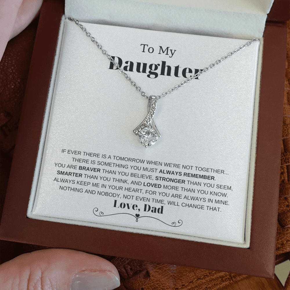 Daughter Necklace You Are Brave Than You Belive Gift For Daughter From Dad Alluring Beauty Necklace