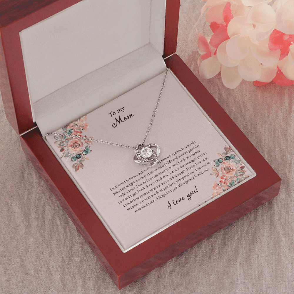 Gift For Mom My Endless Love For You Love Knot Necklace