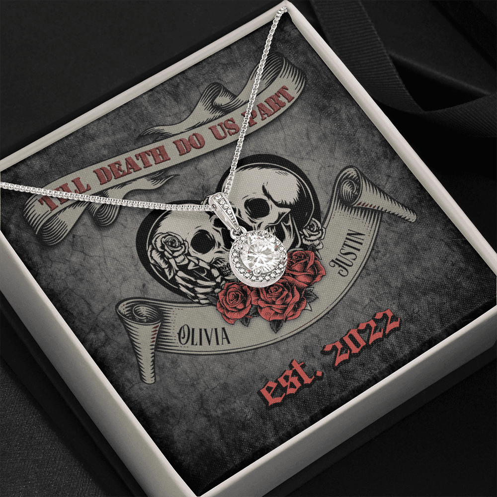 Till Death Do Us Part Custom Name And Date Eternal Hope Necklace Gift For Her