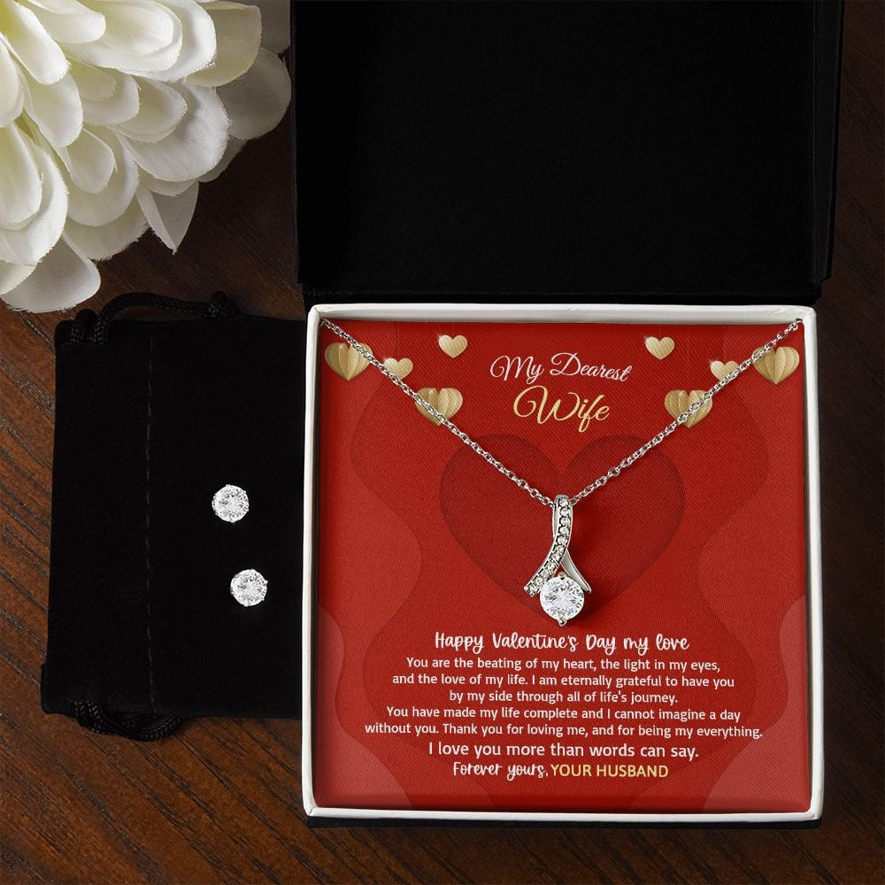 Wife Necklace, I Love You More Than Words Can Say Alluring Beauty Necklace Set Valentine Gifts For Wife