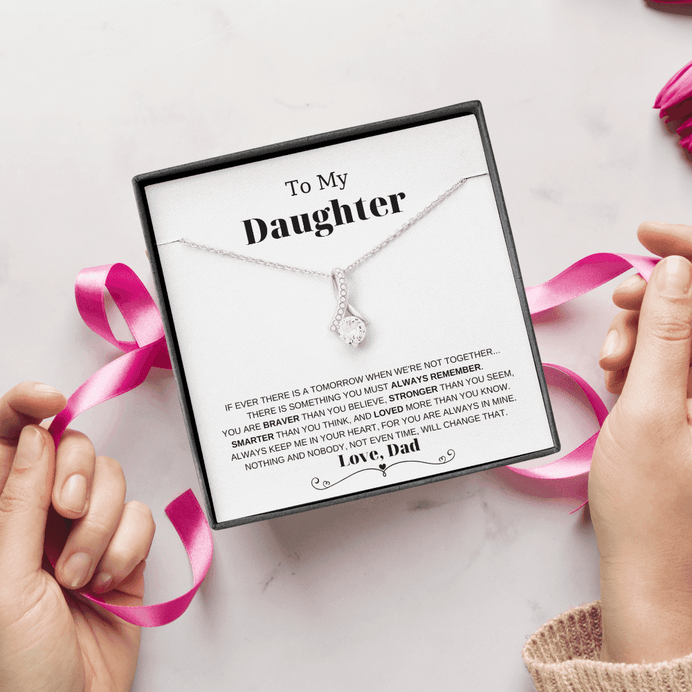 Daughter Necklace You Are Brave Than You Belive Gift For Daughter From Dad Alluring Beauty Necklace