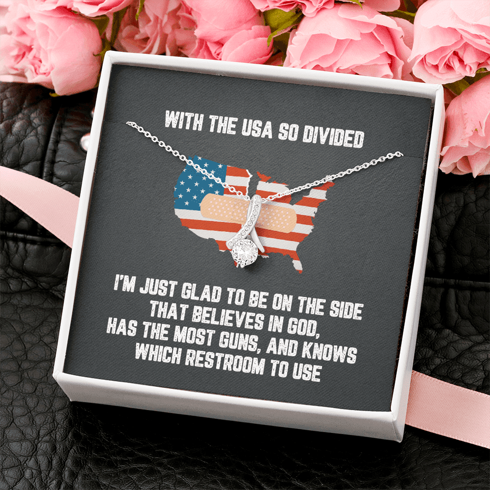 With The USA So Divided I Believe In God Alluring Beauty Necklace Gift For Her Toptrendygear