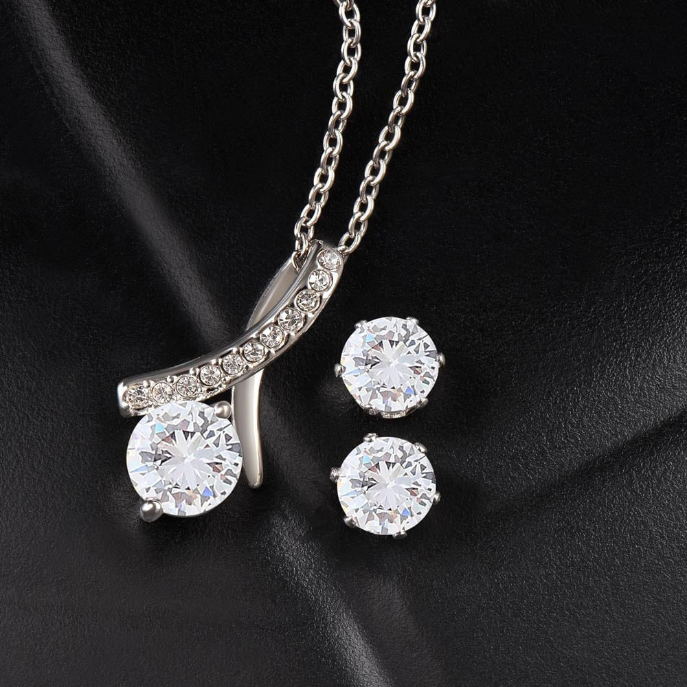 To My Wife All That I Am Or Hope To Be I Owe It To You Alluring Beauty Necklace Set Necklace For Wife
