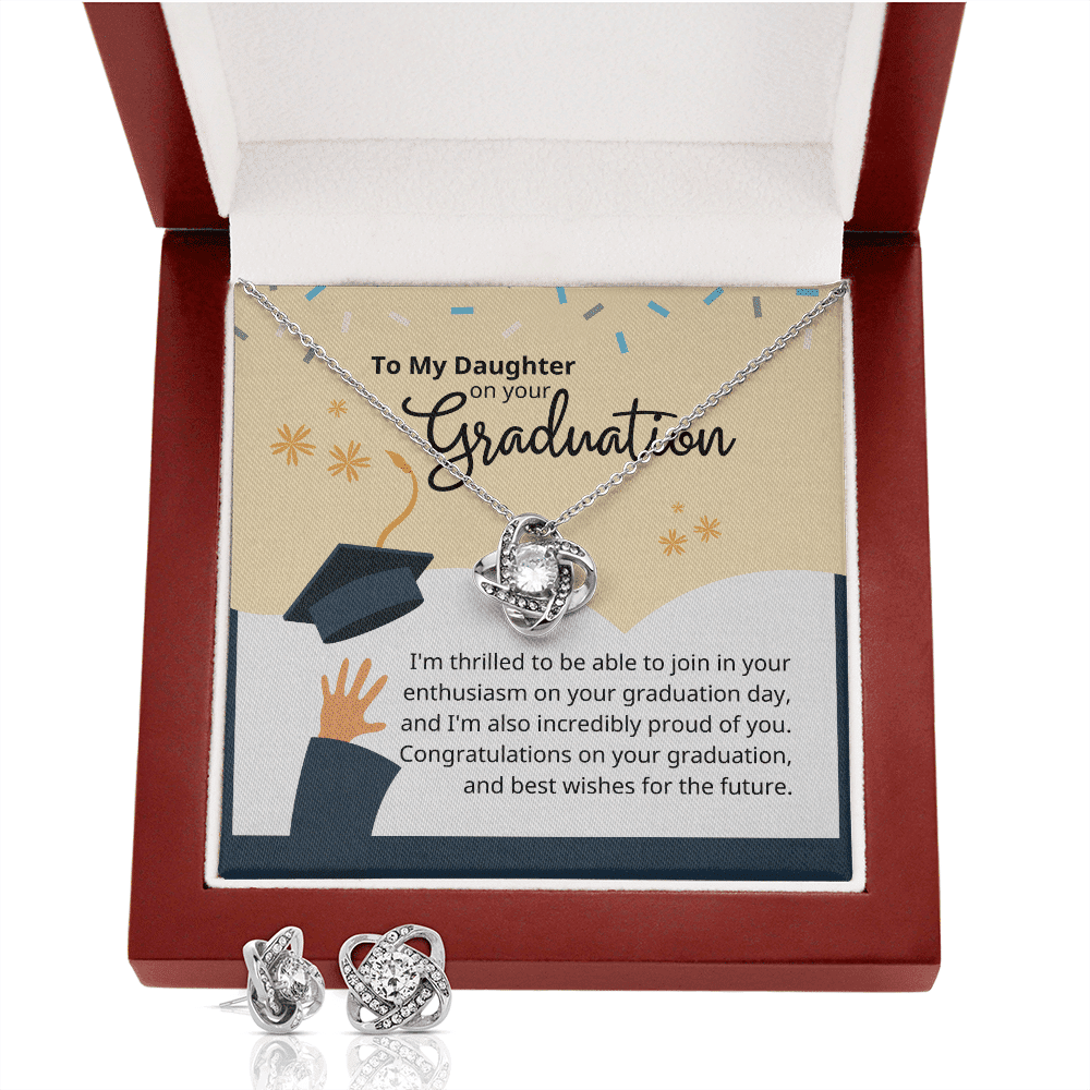 To My Daughter On Your Graduation Love Knot Set Toptrendygear