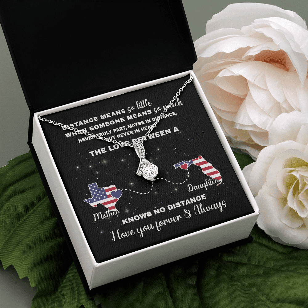 Long Distance Mother Daughter Alluring Beauty Necklace Gift For Mom From Daughter Toptrendygear