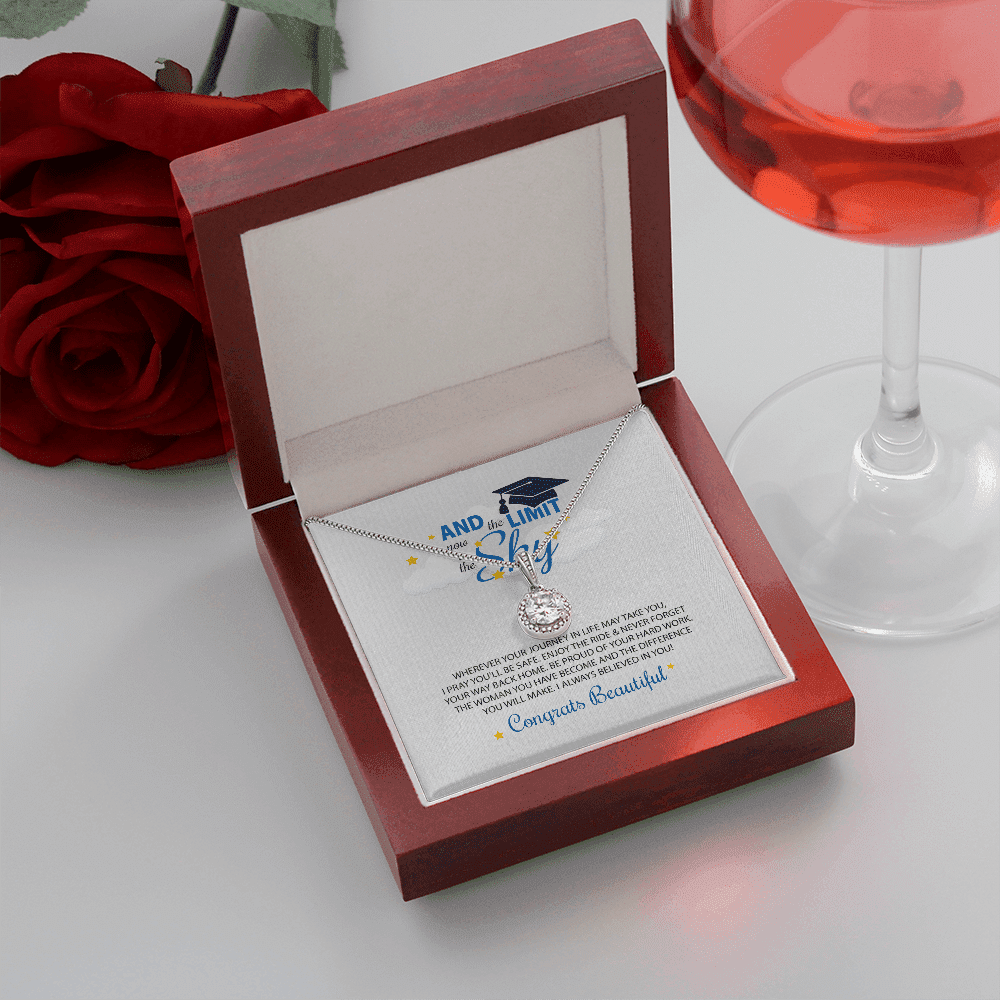 To My Beautiful I Always Believed In You, The Limit Is The Sky Eternal Hope Necklace Gift For Daughter Toptrendygear