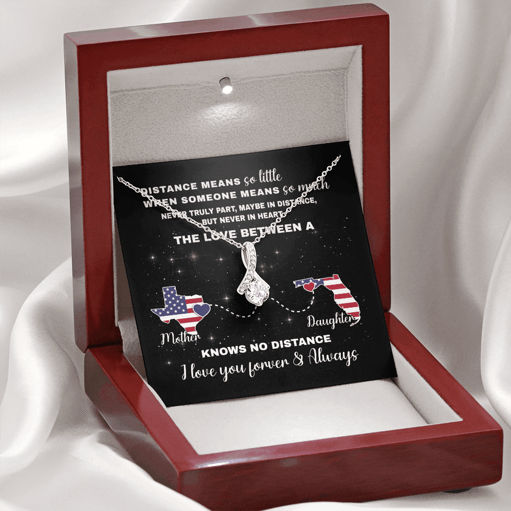 Long Distance Mother Daughter Alluring Beauty Necklace Gift For Mom From Daughter Toptrendygear