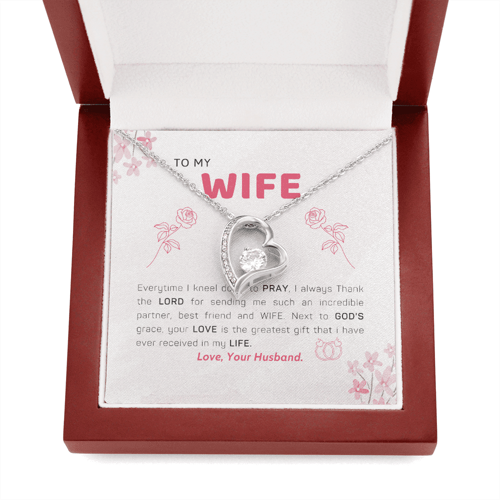 To My Wife I Thank The Lord Forever Love Necklace Toptrendygear