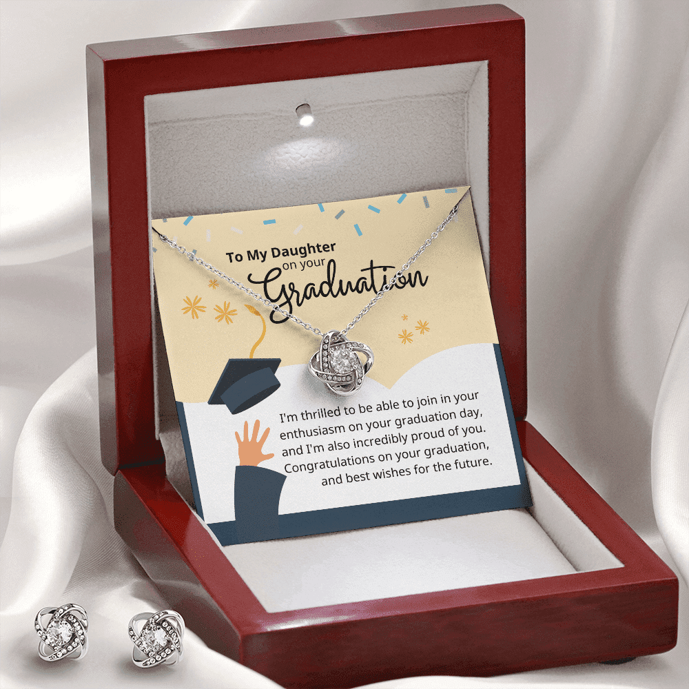 To My Daughter On Your Graduation Love Knot Set Toptrendygear