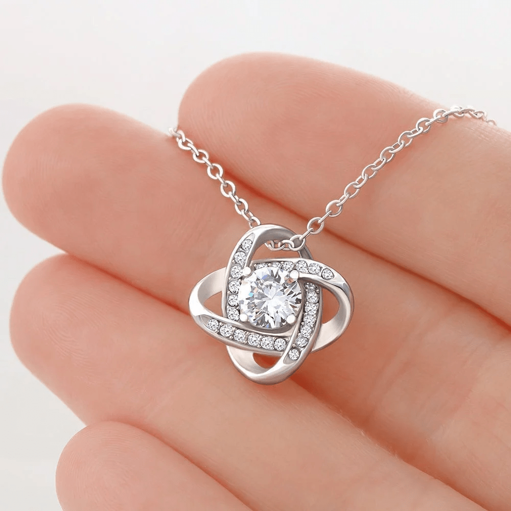 To My Wife I Love You Always Until I Die Love Knot Necklace
