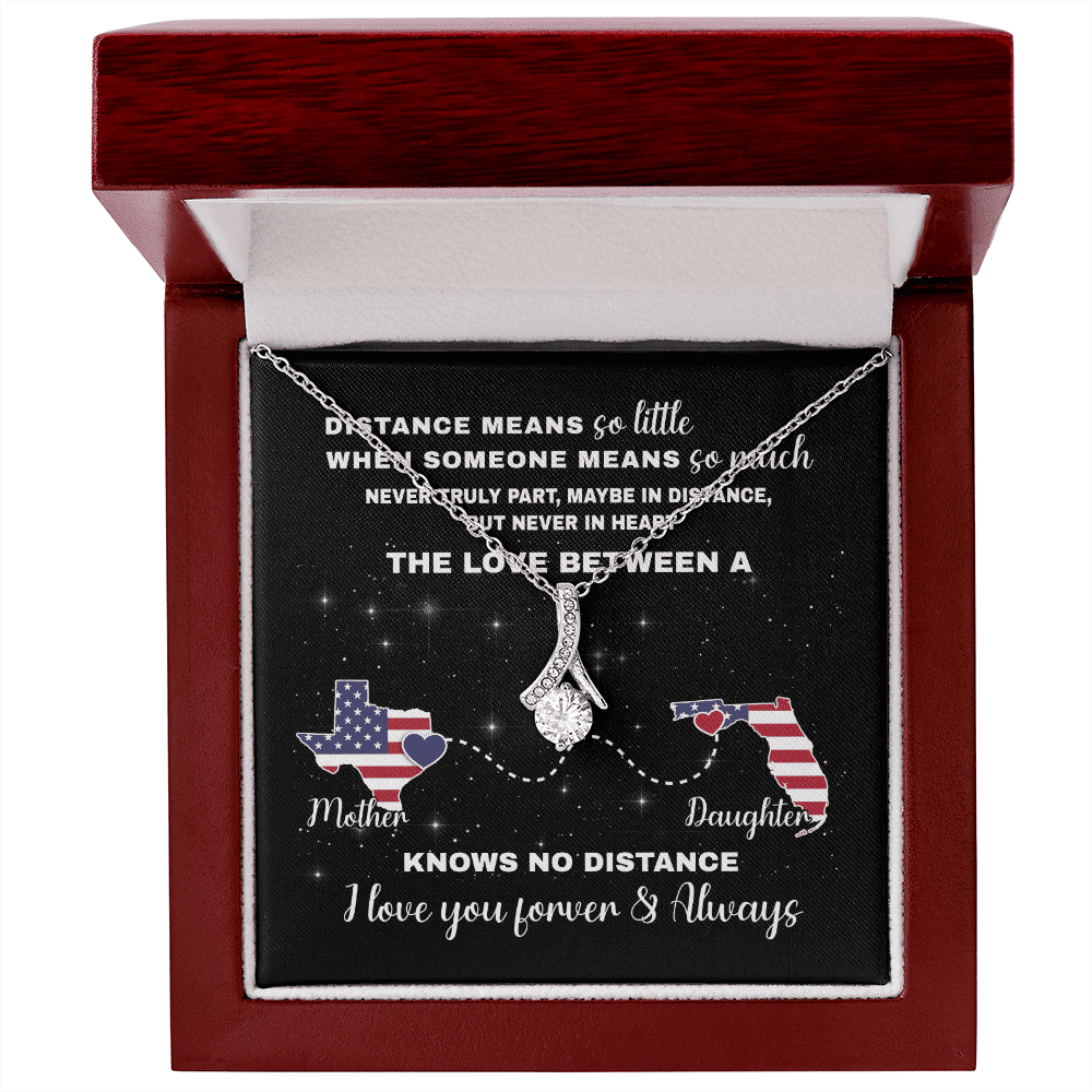 Long Distance Mother Daughter Alluring Beauty Necklace Gift For Mom From Daughter Toptrendygear