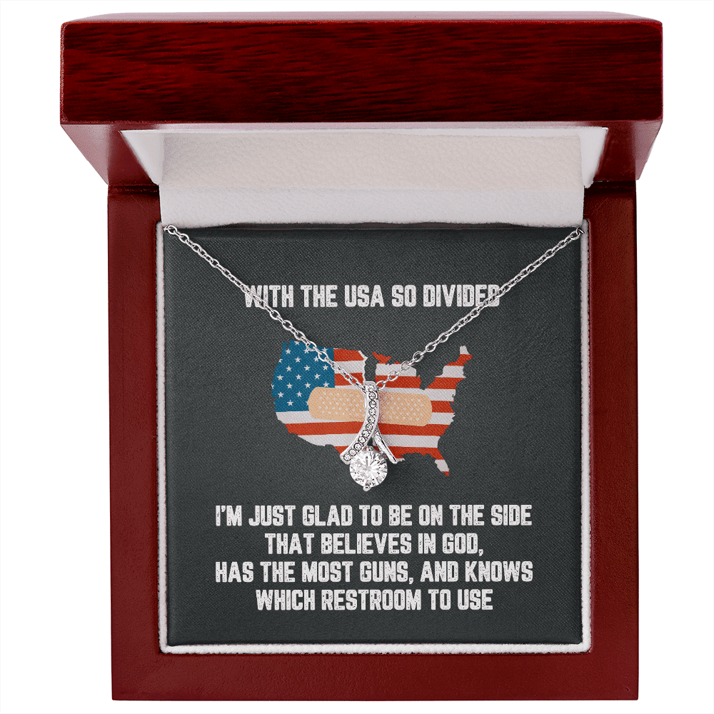 With The USA So Divided I Believe In God Alluring Beauty Necklace Gift For Her Toptrendygear