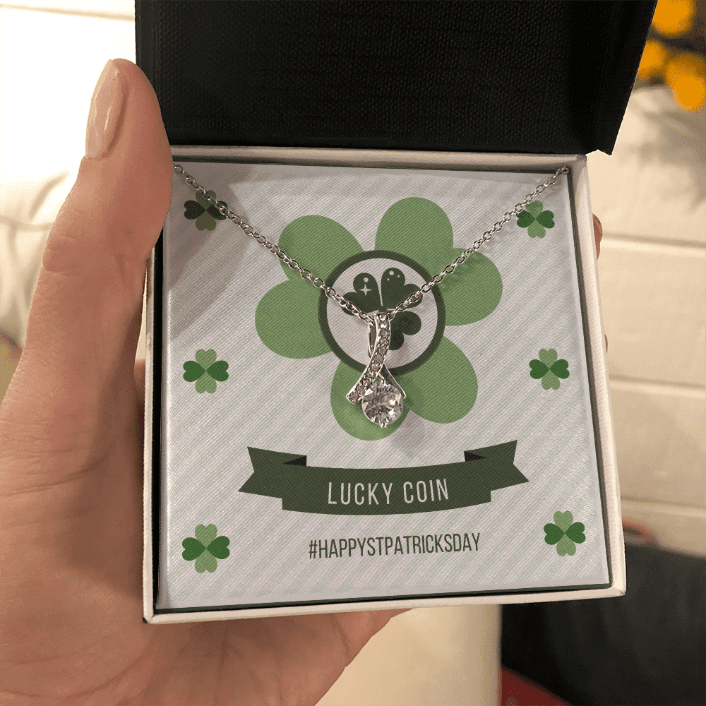 Lucky Day Happy Patrick's Day Alluring Beauty Necklace Gift For Her Toptrendygear