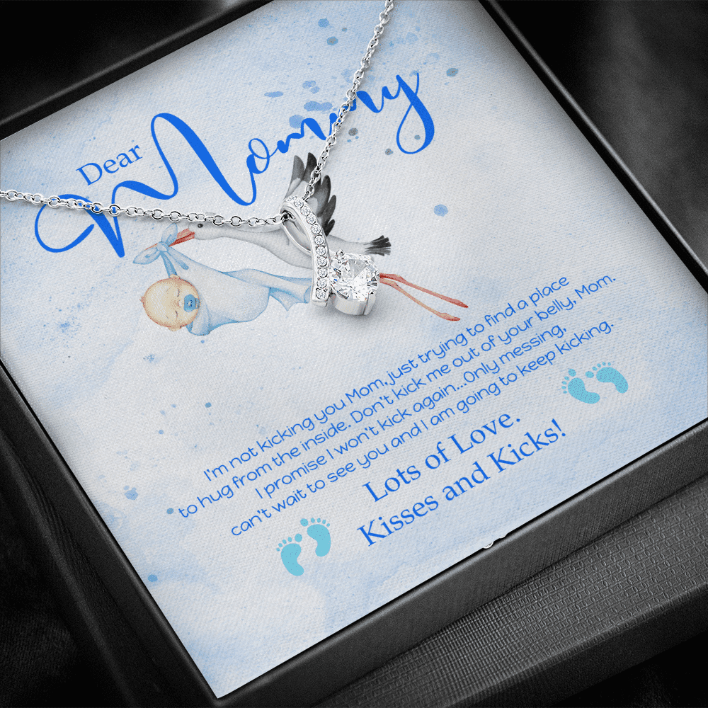 Dear Mommy Kisses And Kicks Alluring Beauty Necklace Gift For Mom Toptrendygear