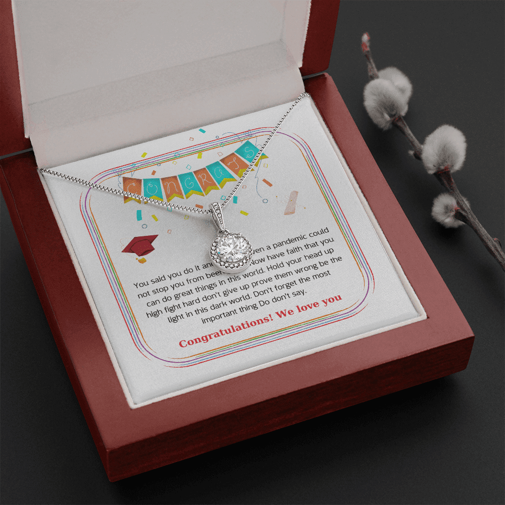 Congratulations We Love You Eternal Hope Necklace Graduation Gift For Daughter Toptrendygear