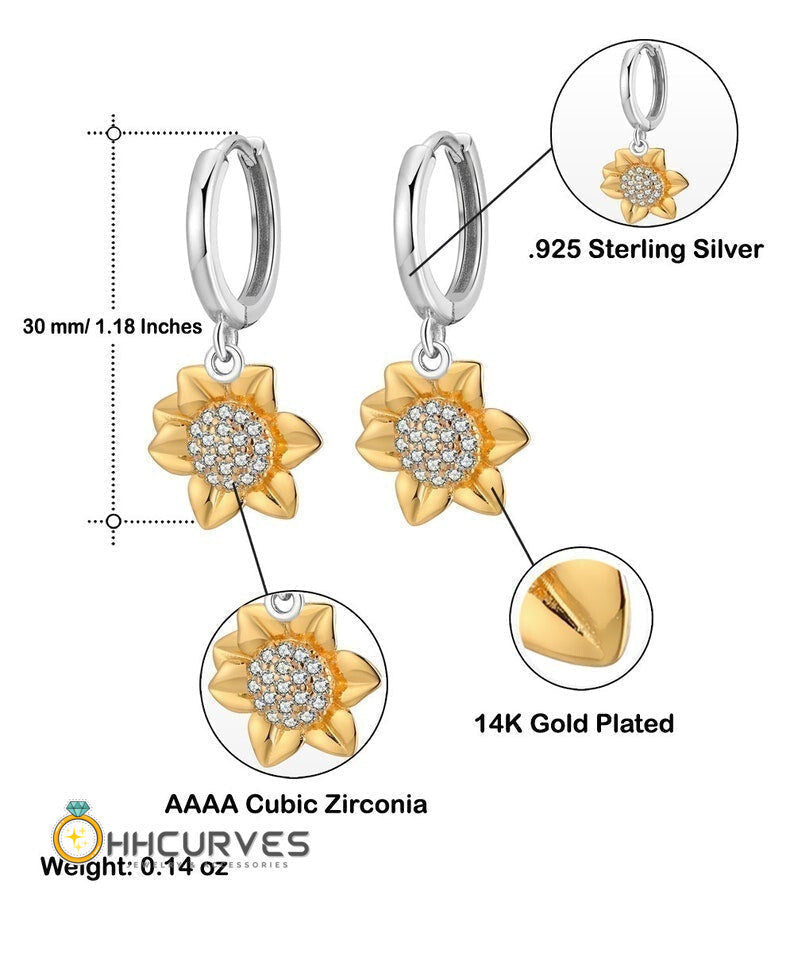 To My Granddaughter Necklace From Grandma Hold This Close To Feel My Love Christmas Sunflower Earrings