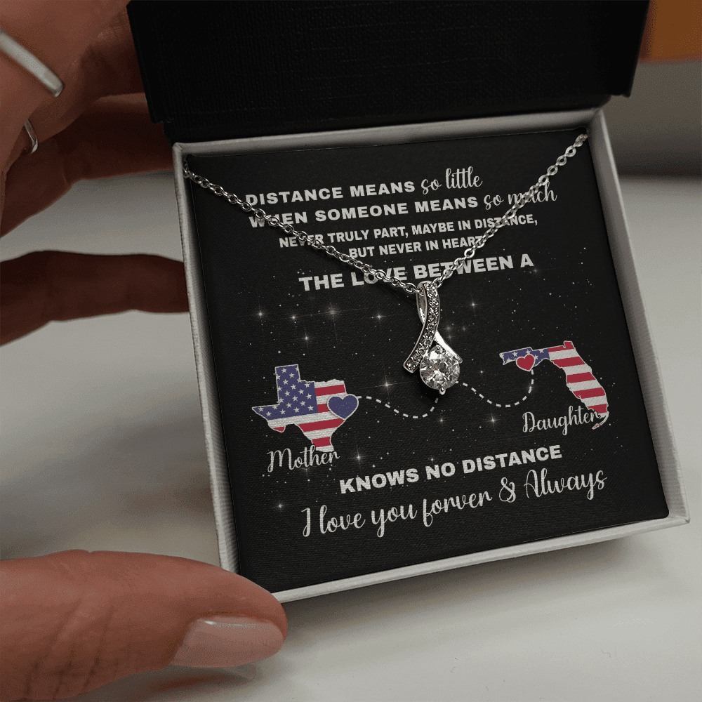 Long Distance Mother Daughter Alluring Beauty Necklace Gift For Mom From Daughter Toptrendygear