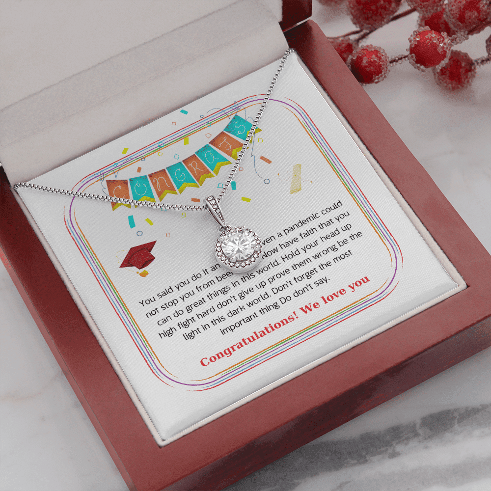 Congratulations We Love You Eternal Hope Necklace Graduation Gift For Daughter Toptrendygear
