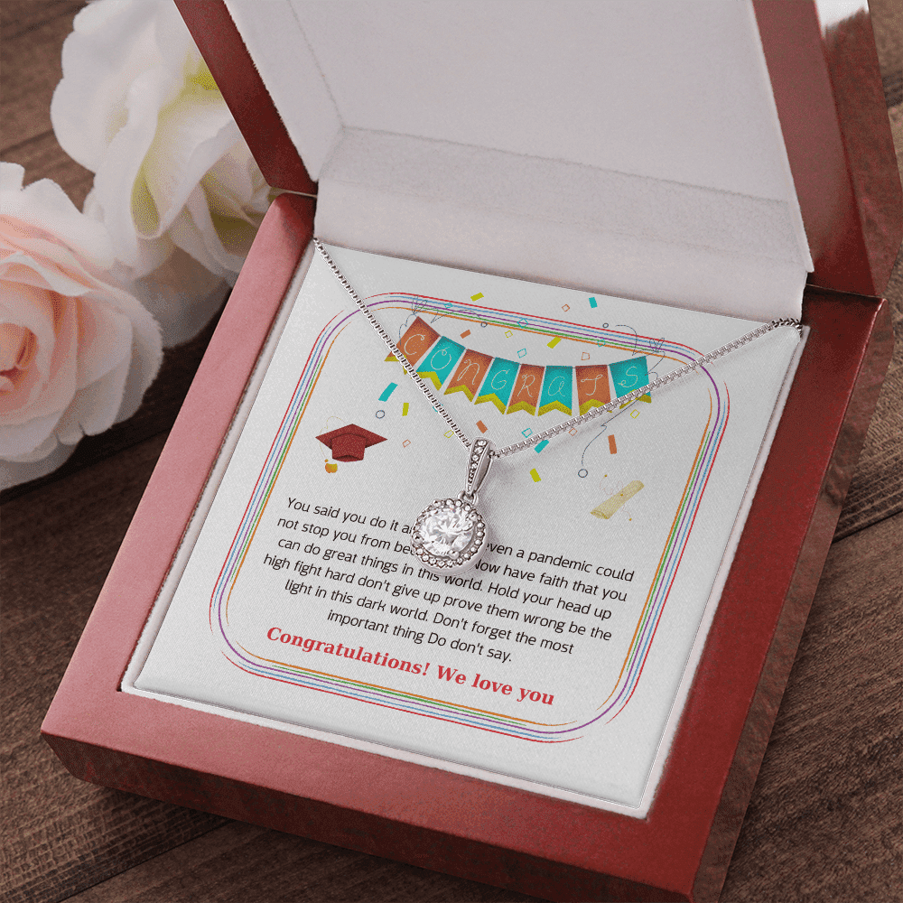 Congratulations We Love You Eternal Hope Necklace Graduation Gift For Daughter Toptrendygear