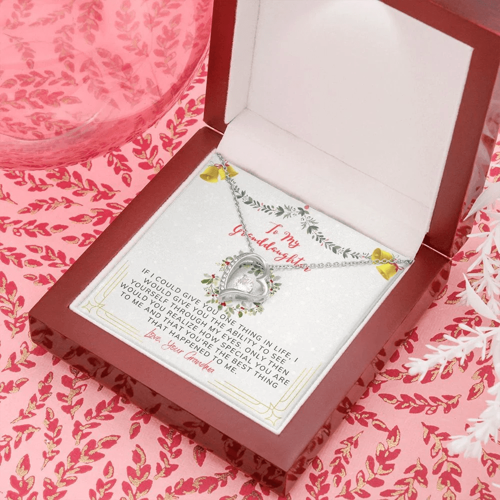 To My Granddaughter Necklace From Grandma You're The Best Thing That Happened To Me Christmas Forever Love Necklace